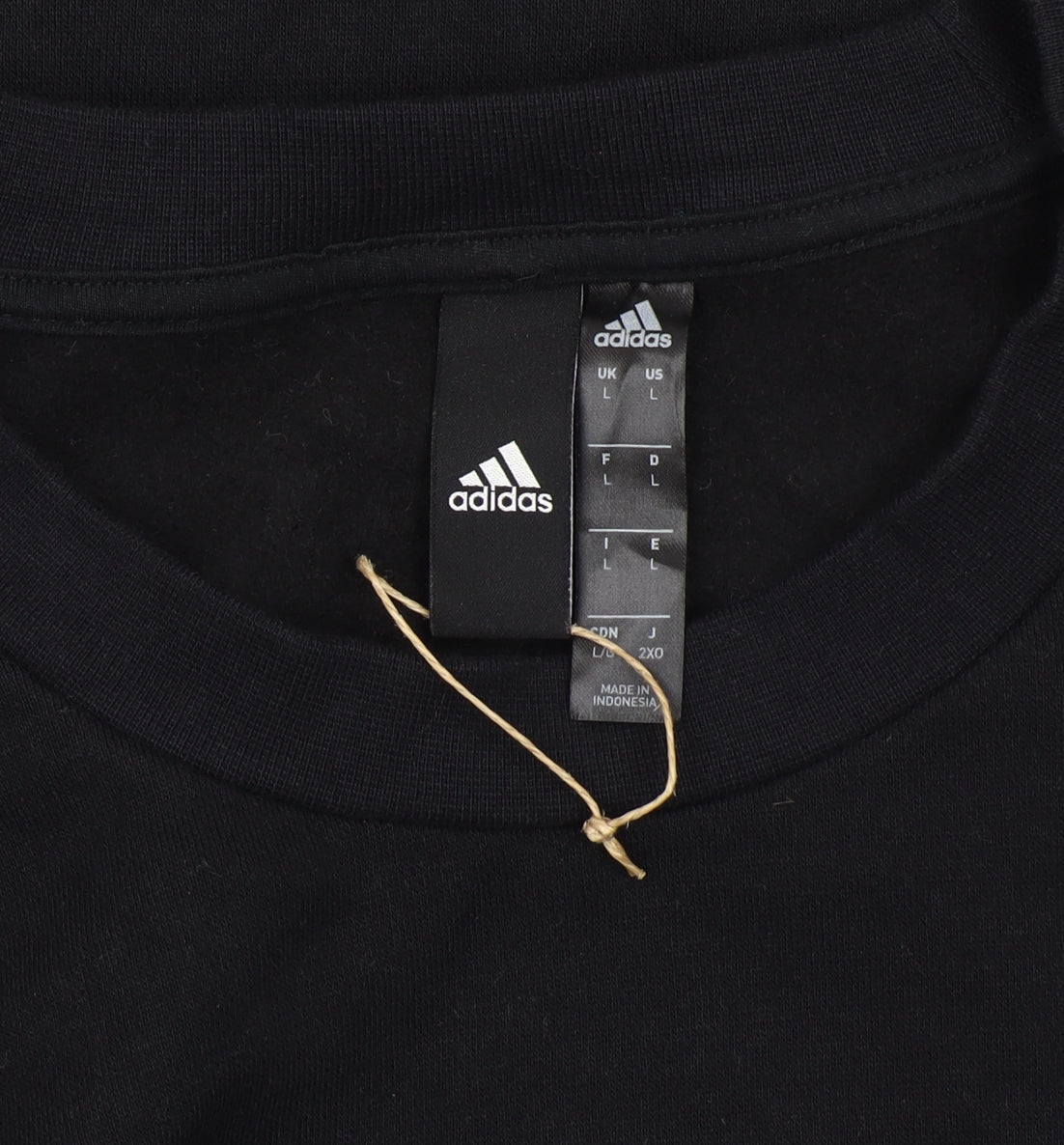 Adidas Men’s Black L Pullover Sweatshirt Crew Neck Long Sleeve Sports