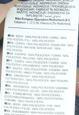 Nike Men’s Blue Hooded Puffer Jacket Size L Winter Casual