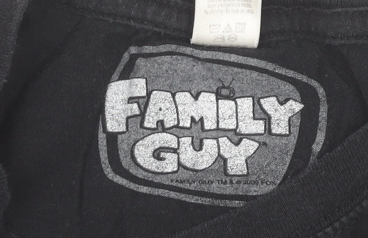 Family Guy Men’s Black L Stewie Graphic Cotton T-Shirt