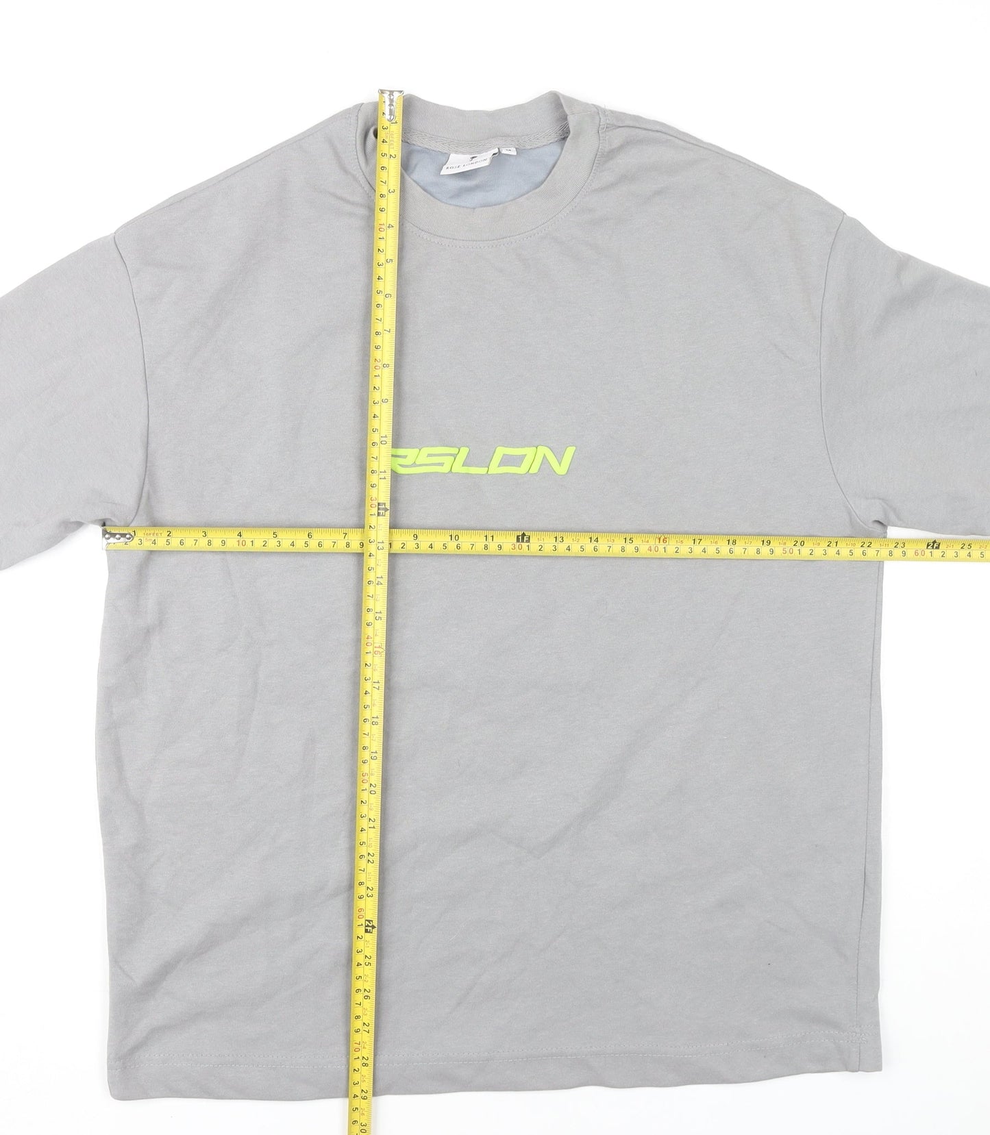 Rose London Unisex Grey Graphic Angel Print T-Shirt Size M