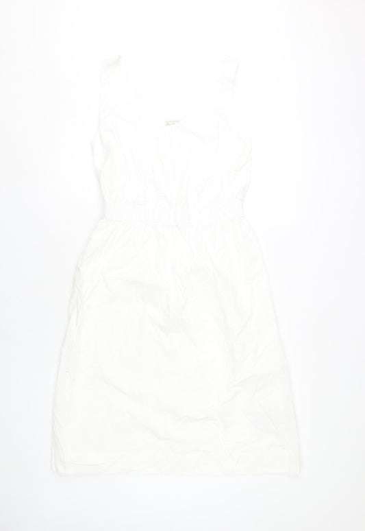 Gap Women’s White XS A-Line Sleeveless Cotton Summer Dress