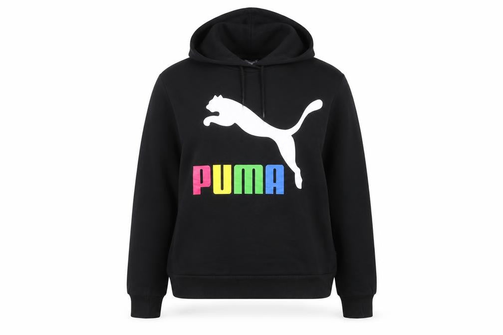 Womens UK 10 Regular PUMA Black Pullover Hoodie
