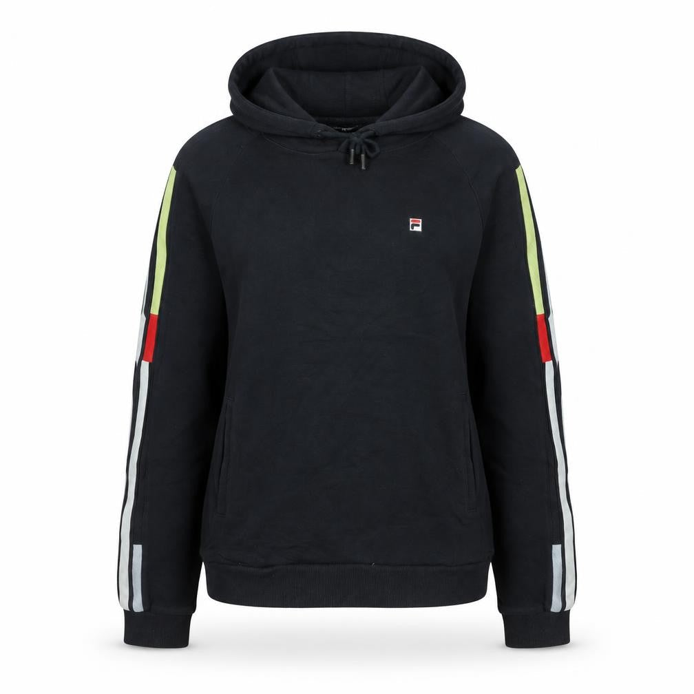 Womens UK 10 Regular FILA Black Pullover Hoodie