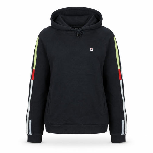 Womens UK 10 Regular FILA Black Pullover Hoodie
