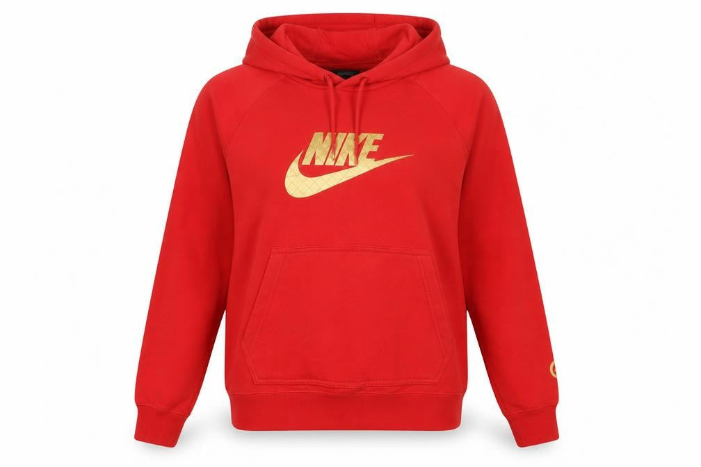 Womens UK 6 Regular Nike Red Pullover Hoodie