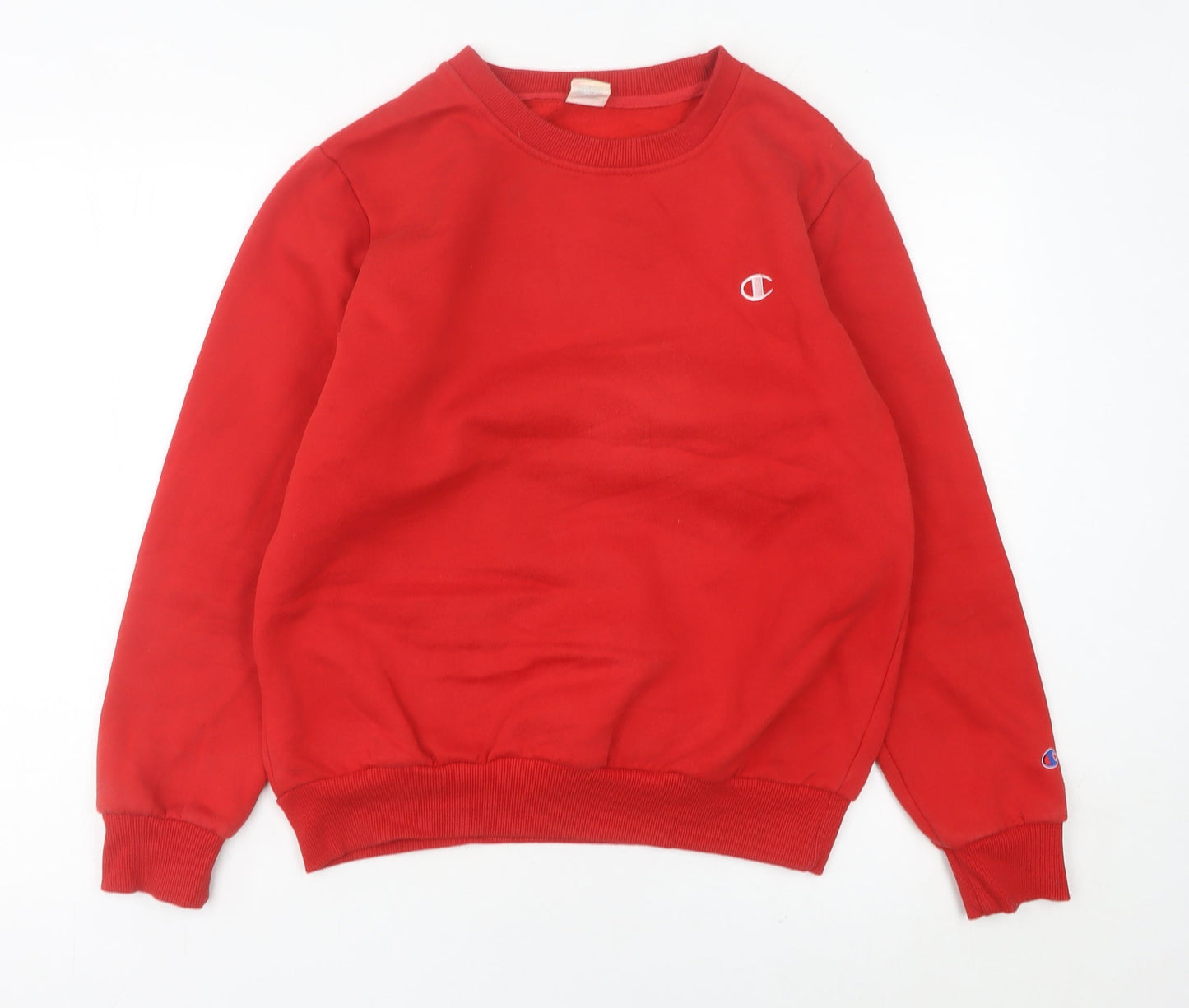 Champion Mens Red Pullover Sweatshirt Medium Crew Neck Long Sleeve