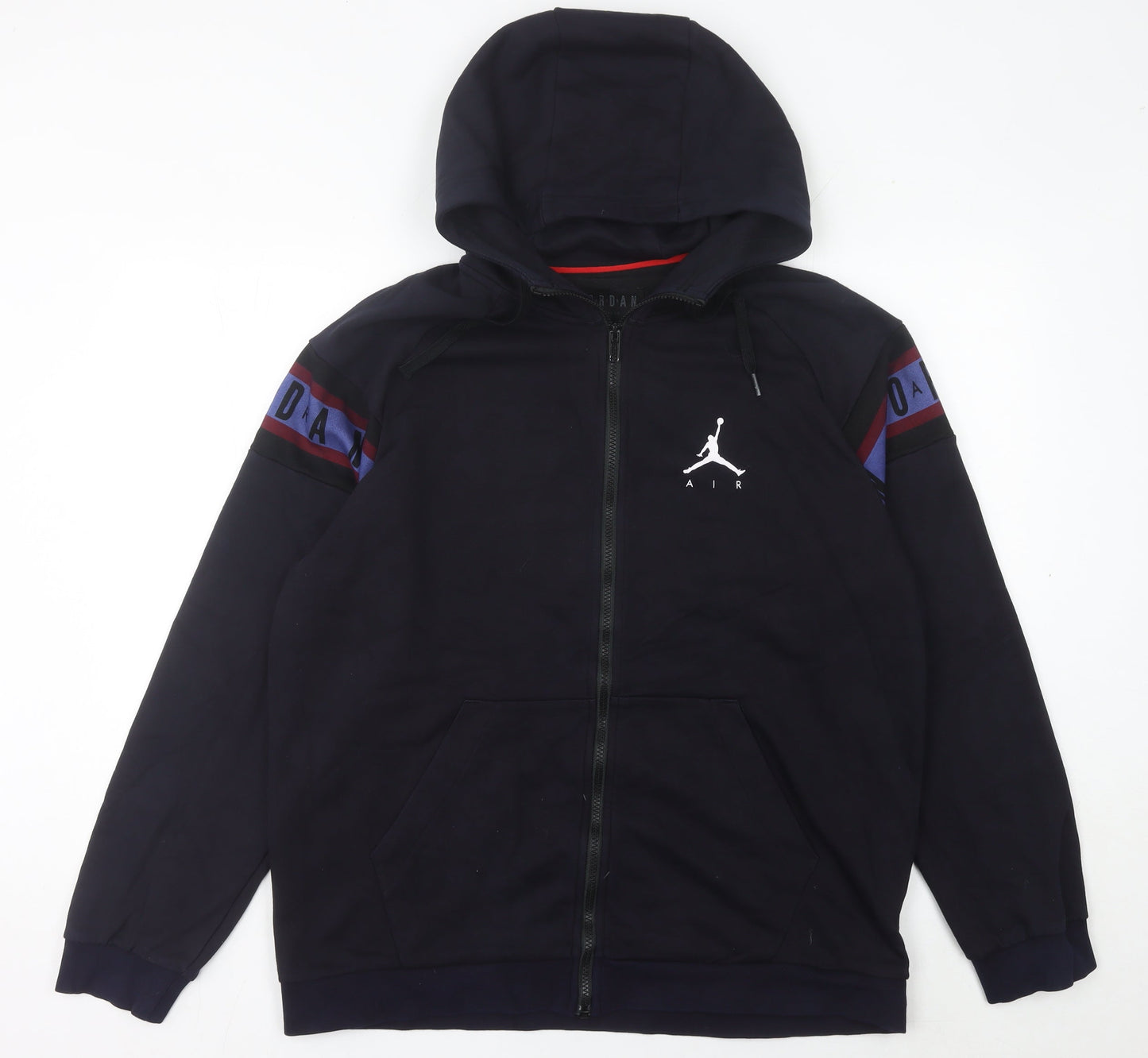 Jordan Mens Black Full Zip Hoodie L Logo Sportswear