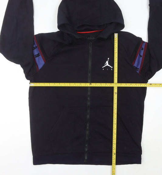 Jordan Mens Black Full Zip Hoodie L Logo Sportswear