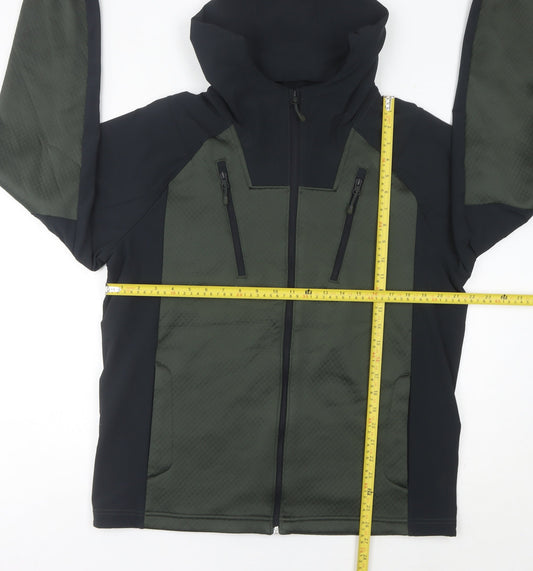 Under Armour Men Green Black L Basic Jacket Hooded Full Zip Sportswear