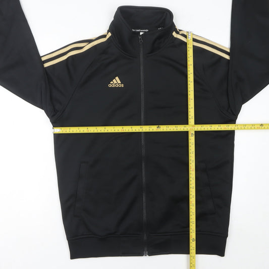 Adidas Men's Black Gold Track Jacket Size M Full Zip Sportswear