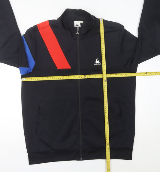Le Coq Sportif Men's Black Track Jacket L Colourblock Full Zip
