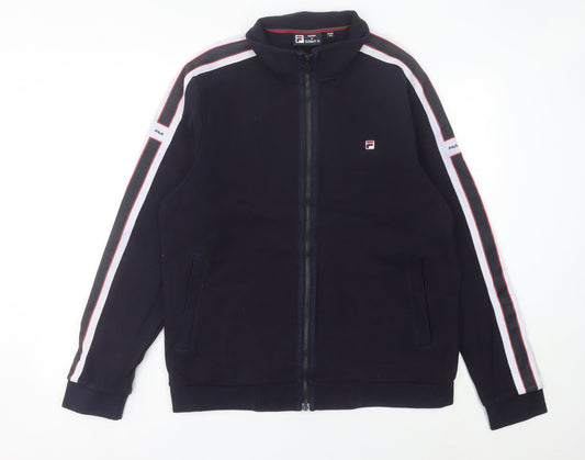 Fila Men’s Blue Full Zip Sweatshirt L Logo Sports Jacket