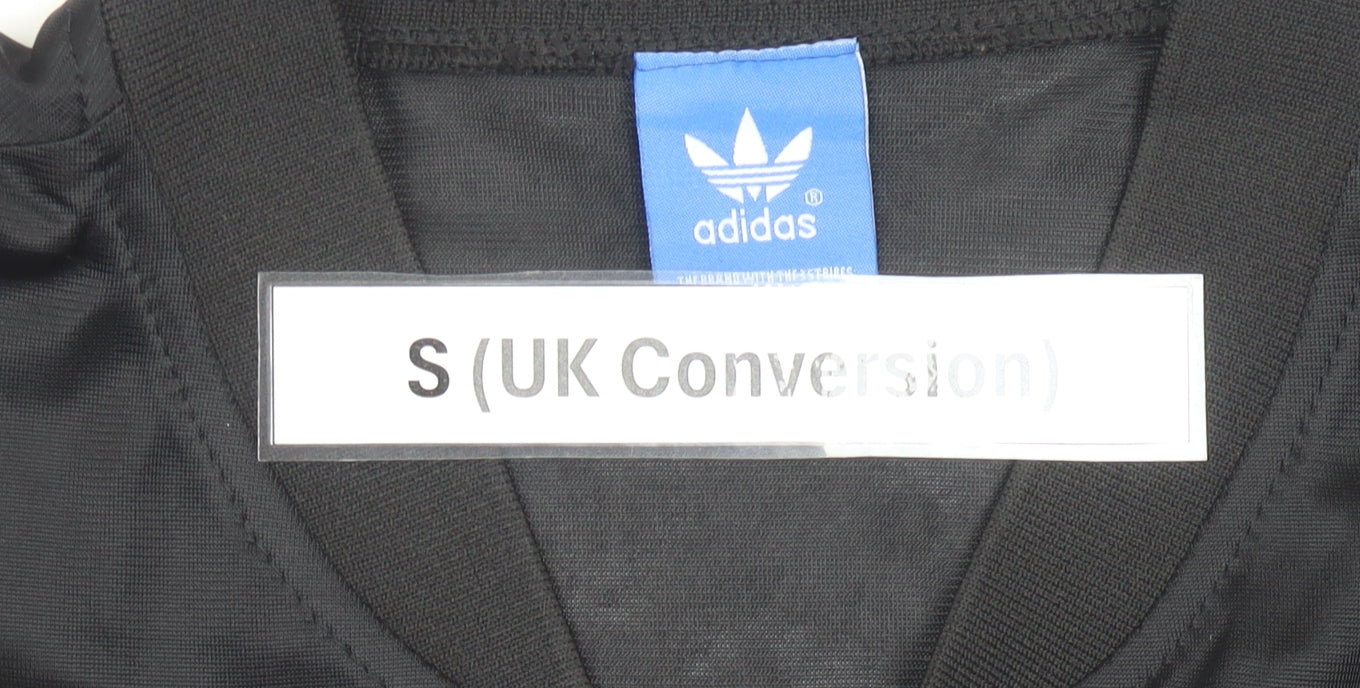 Adidas Men's Black Track Jacket S Regular Fit Full Zip Sportswear