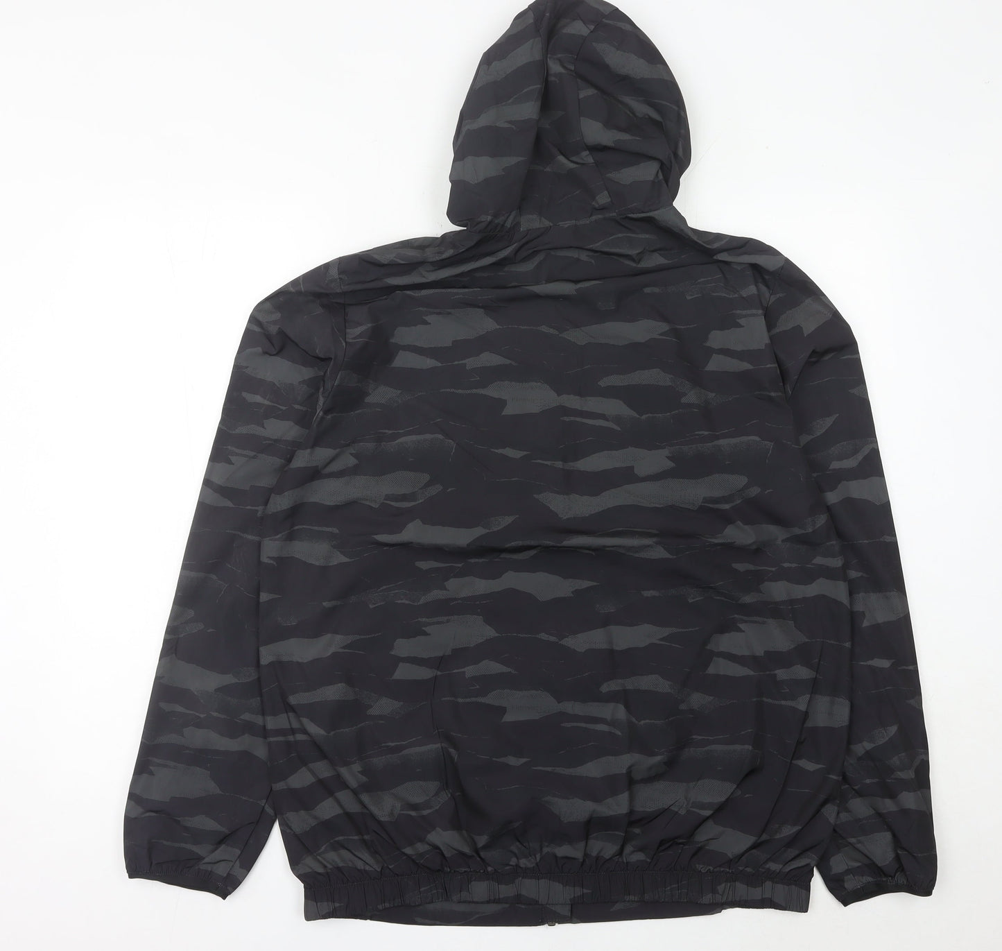 Adidas Men’s Black Camouflage Windbreaker Jacket Size L