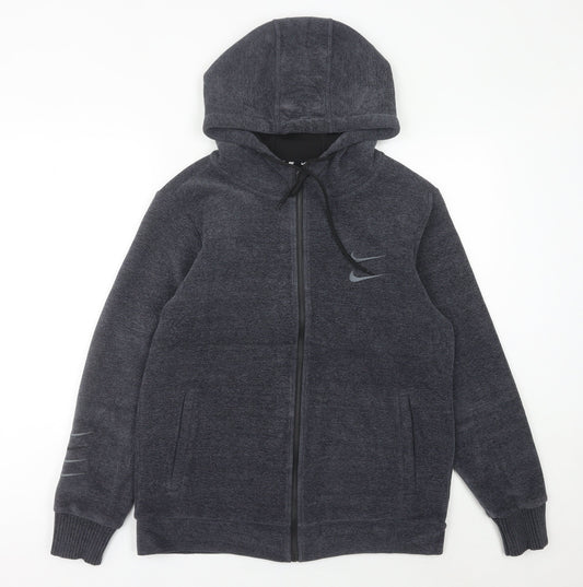 Nike Mens Grey Full Zip Hoodie Jacket Size M Regular Fit
