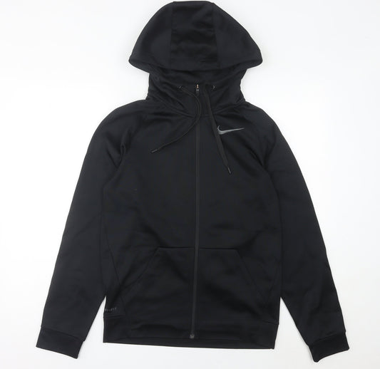 Nike Mens XS Black Full Zip Hoodie Dri-Fit Athletic Sportswear