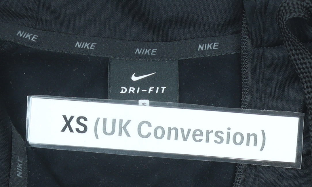 Nike Mens XS Black Full Zip Hoodie Dri-Fit Athletic Sportswear