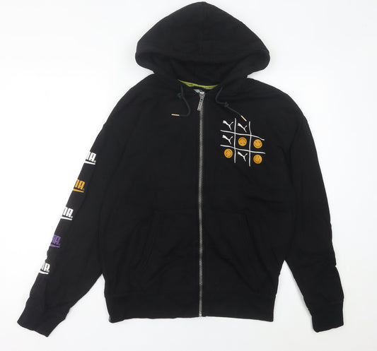 Puma Men’s Black Full Zip Hoodie Size S Graphic Logo Sportswear