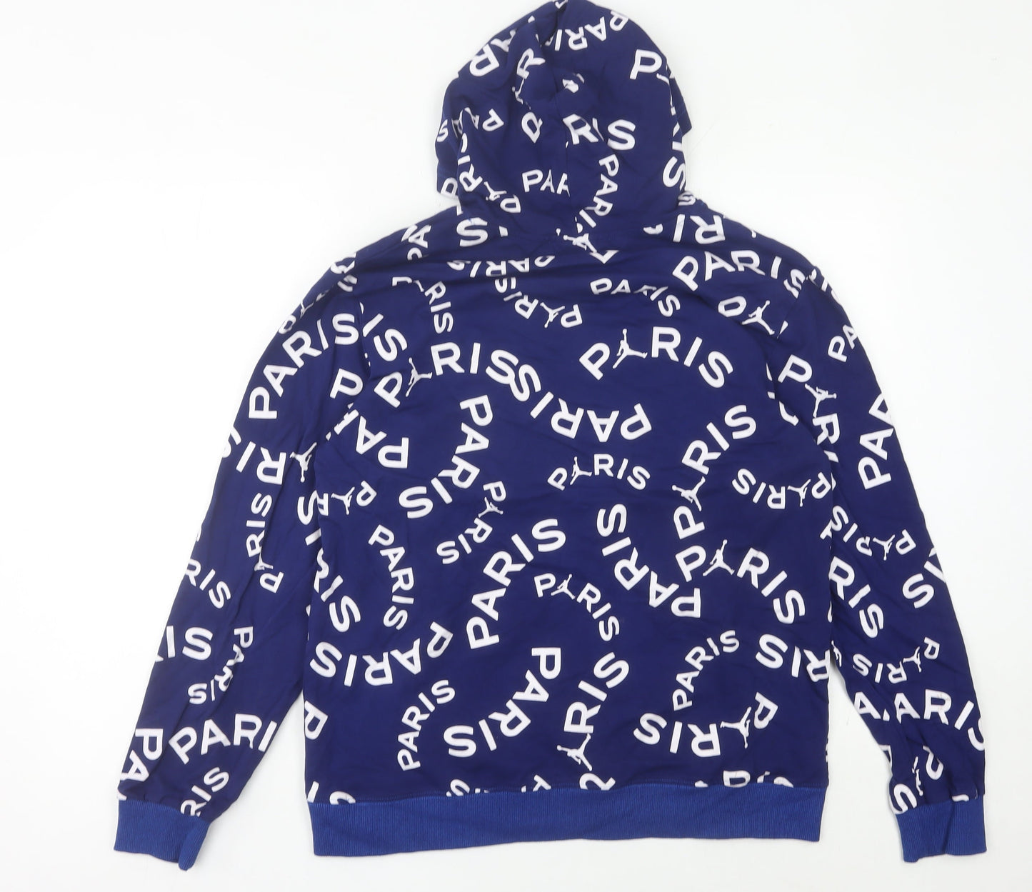 Nike PSG Paris Men's Blue L Pullover Hoodie Football Graphic Print