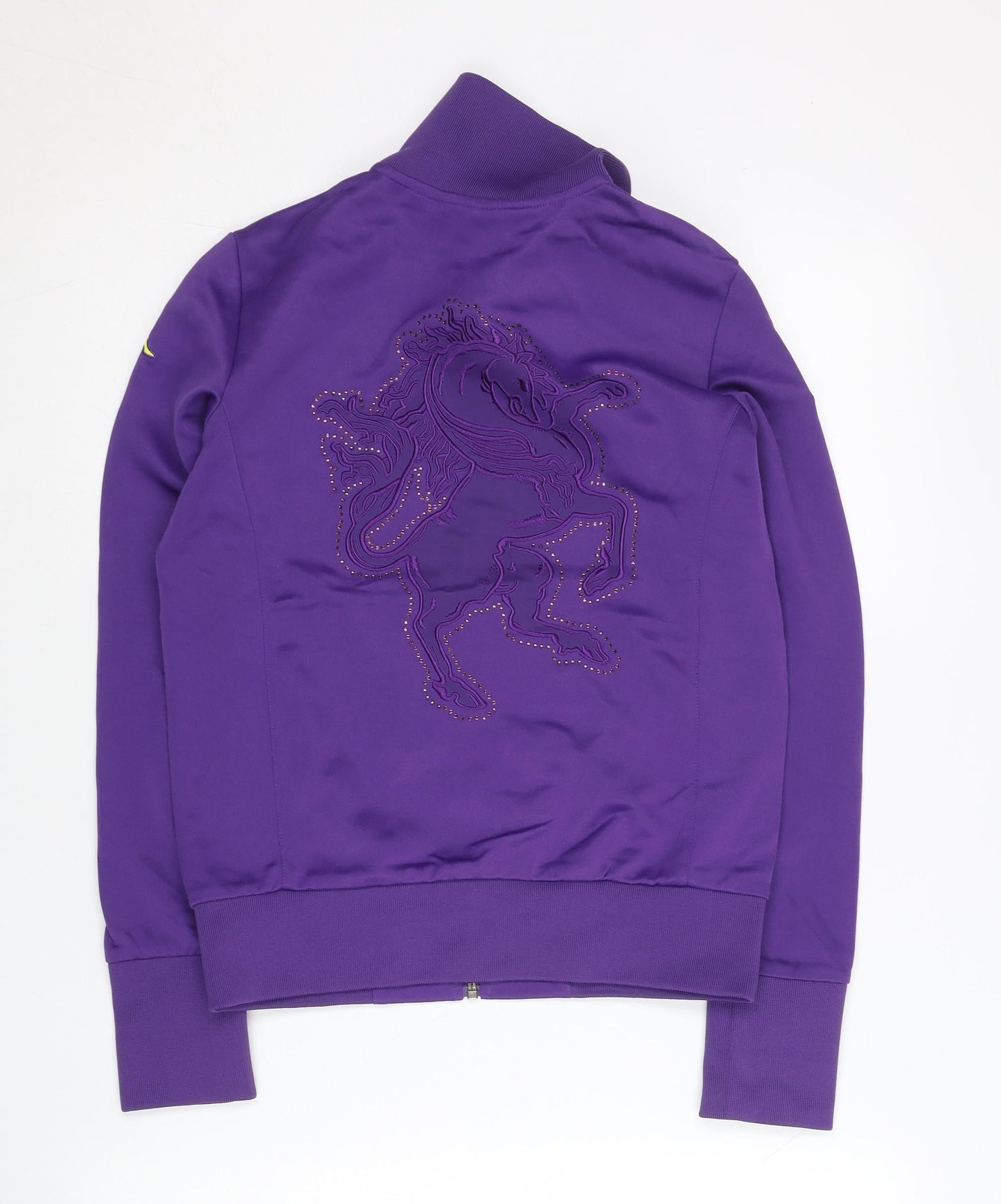 Kappa Womens Purple Track Jacket Size 8 Slim Fit Full Zip Sportswear