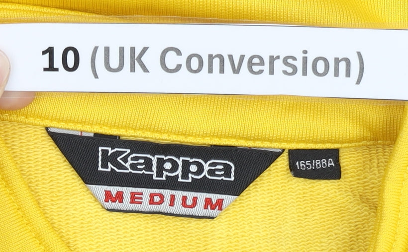 Kappa Women’s Yellow Racing Motorcycle Jacket Size 10 Logo Embroidered