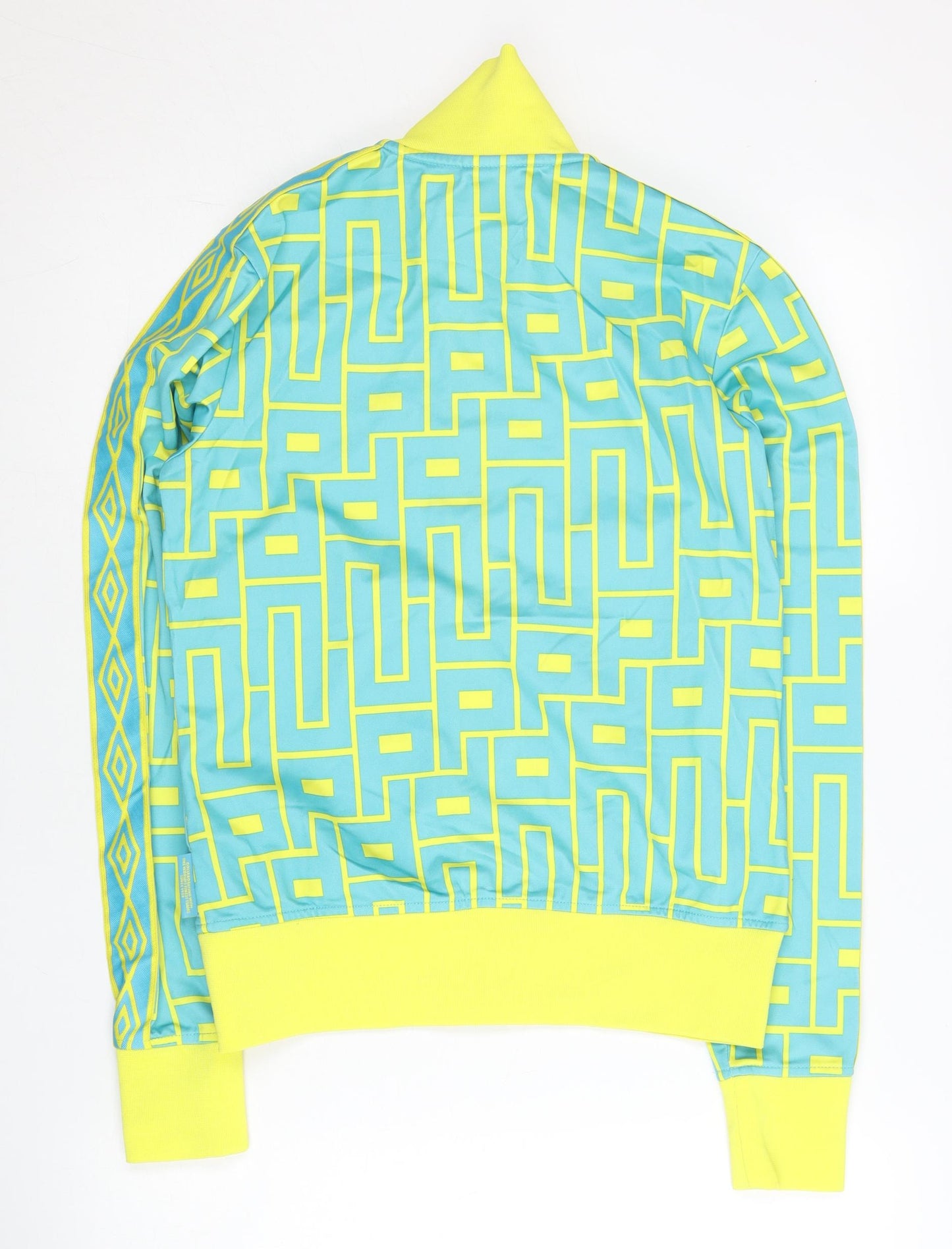 Umbro Women’s Blue Geometric Track Jacket Size 12 Full Zip Sportswear
