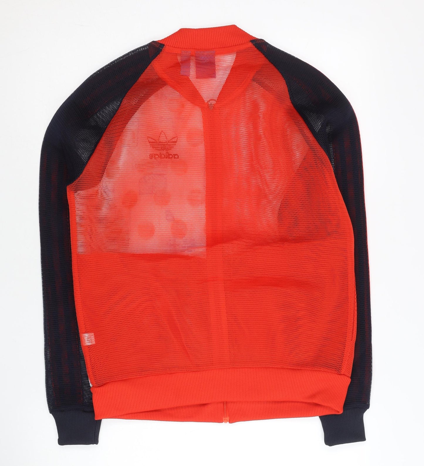 Adidas Womens Red Track Jacket UK 10 Polka Dot Mesh Sports Top