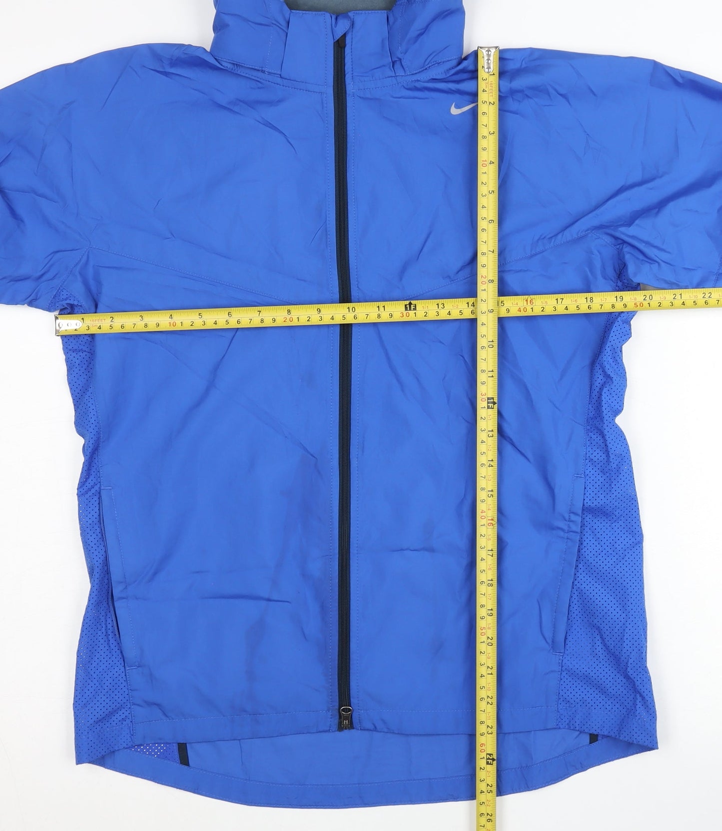 Nike Womens Blue XL Windbreaker Jacket Lightweight Hooded Running