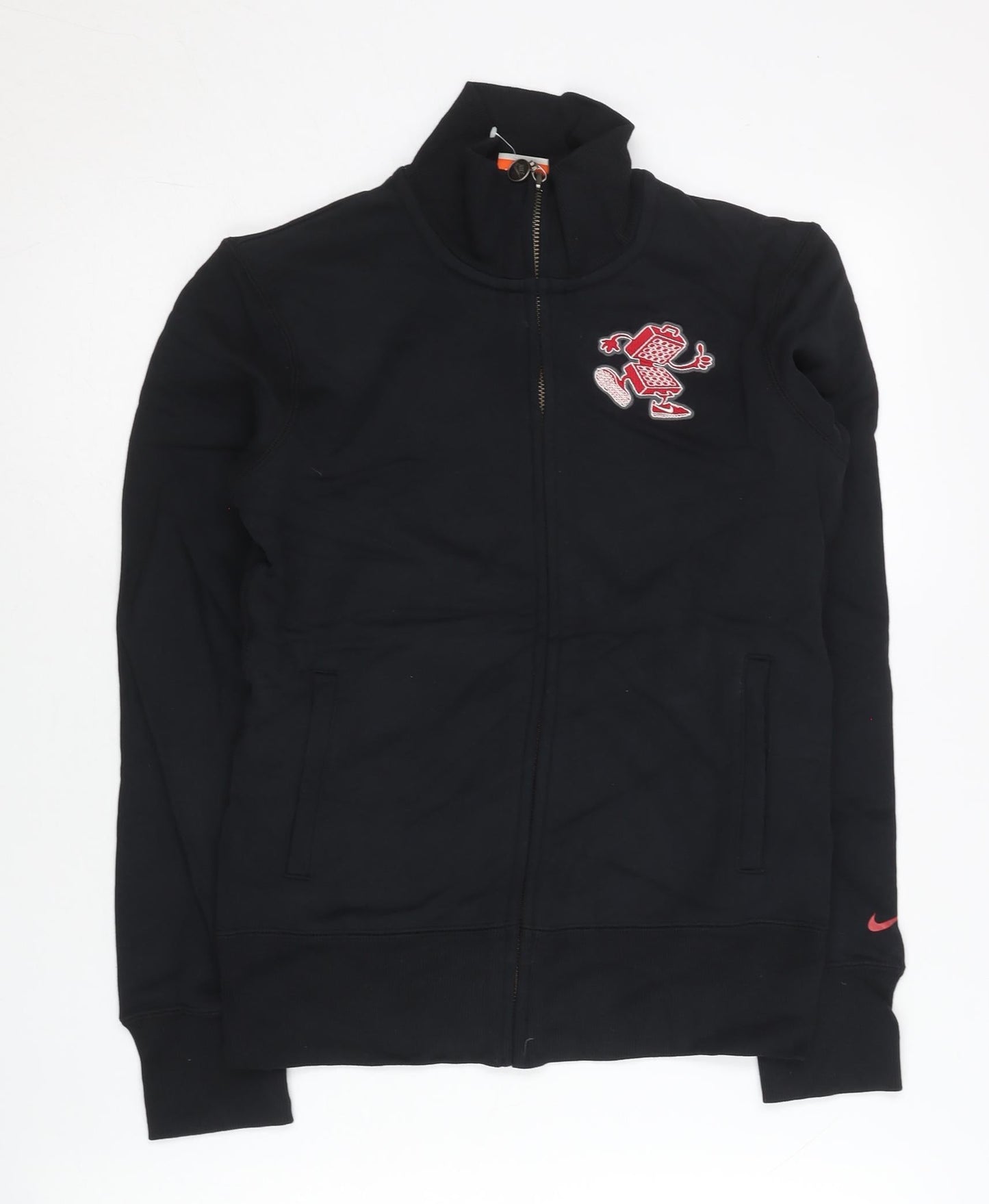 Nike Women Black Track Jacket Medium Full Zip Athletic Dept