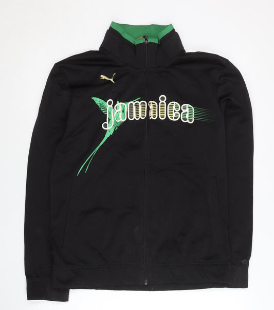 Puma Unisex Black Jamaica Track Jacket M Full Zip Lightweight