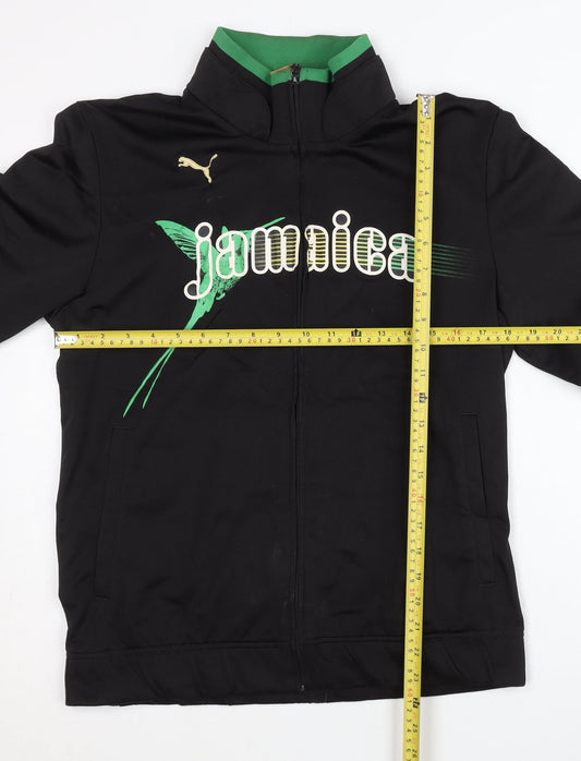 Puma Unisex Black Jamaica Track Jacket M Full Zip Lightweight