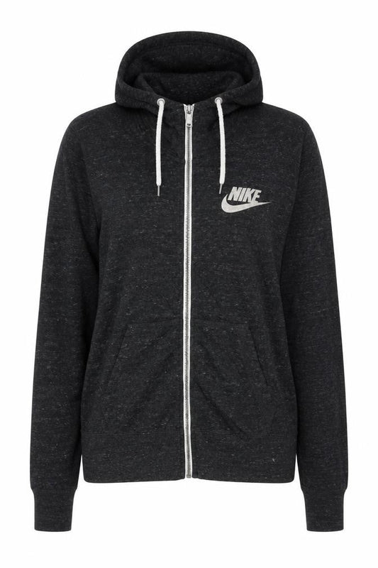 Womens UK L Regular Nike Black Full Zip Hoodie