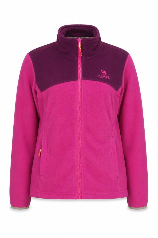 Camel Women’s Pink Fleece Jacket UK 6 Full Zip Lightweight Outdoor