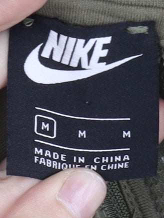 Nike Womens Green Track Jacket M Mesh Lightweight Full Zip