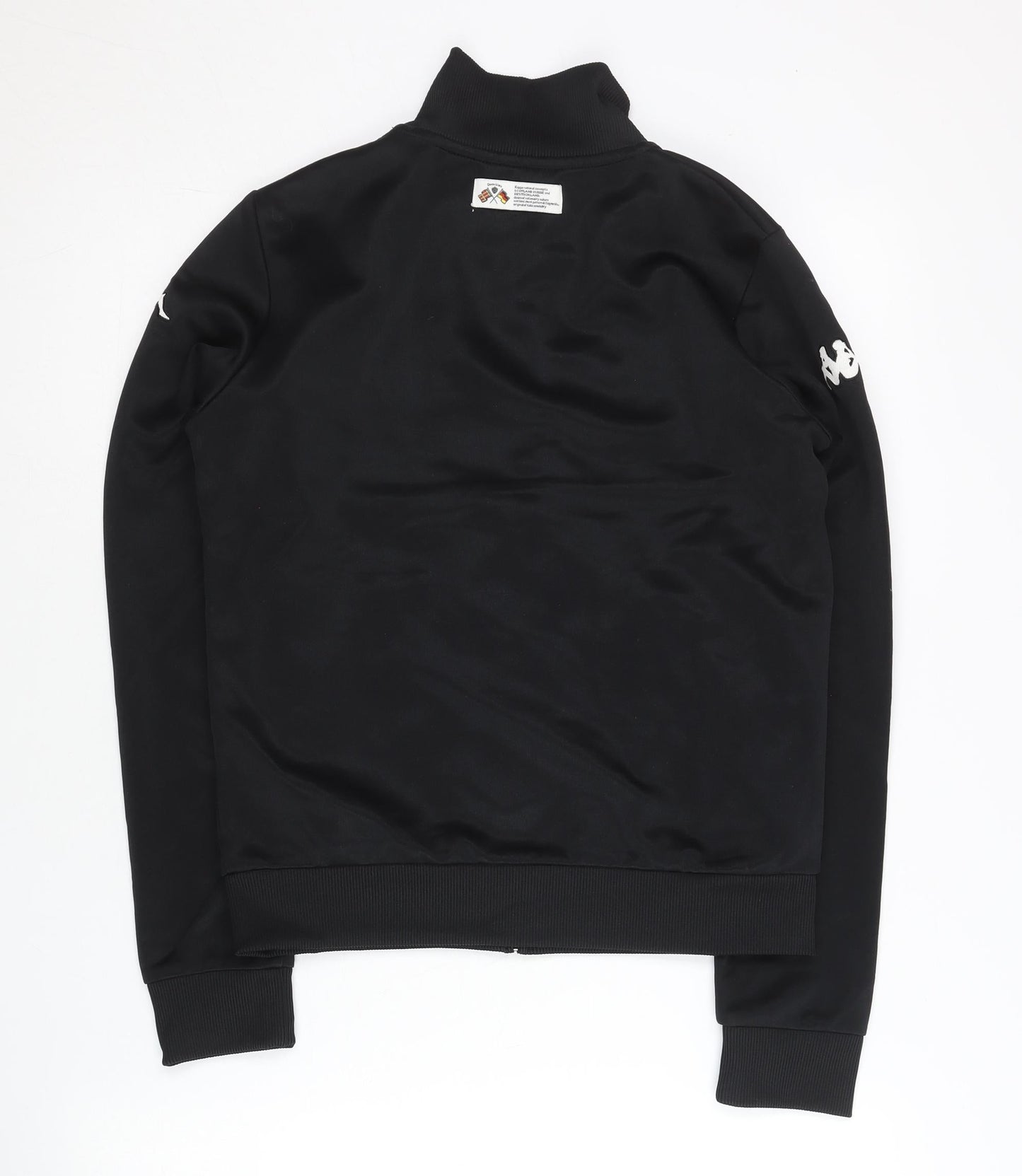 Kappa Womens Black Track Jacket Size 10 Germany Crest Football