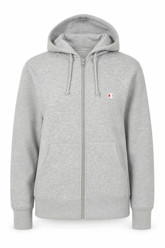 Womens UK M Regular Champion Grey Full Zip Hoodie