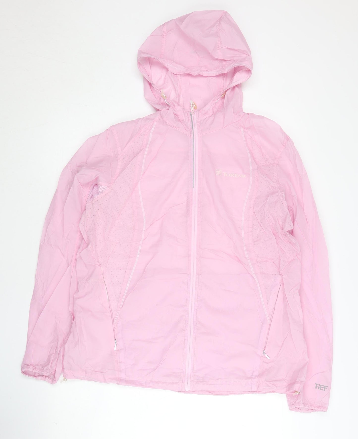 Toread Womens Pink Size 16 Lightweight Hooded Windbreaker Jacket