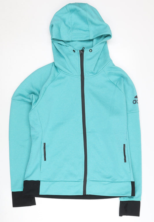 Adidas Women’s Blue XL Full Zip Hoodie Sportswear Jacket