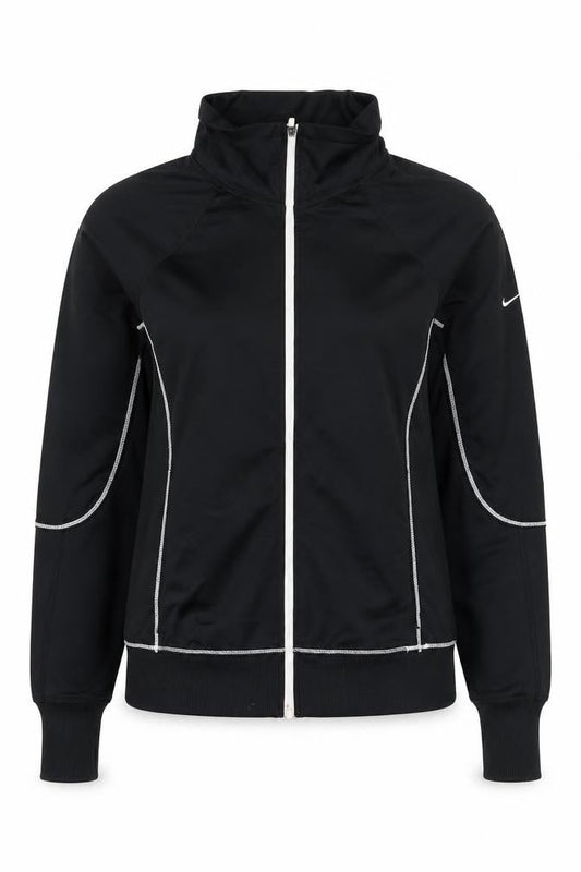 Nike Womens Black M Dri-Fit Track Jacket Running Gym Zip Up