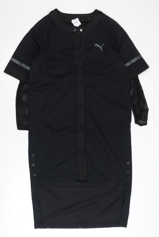Puma SG Women's Black Varsity Jacket Size M Short Sleeve Sportswear