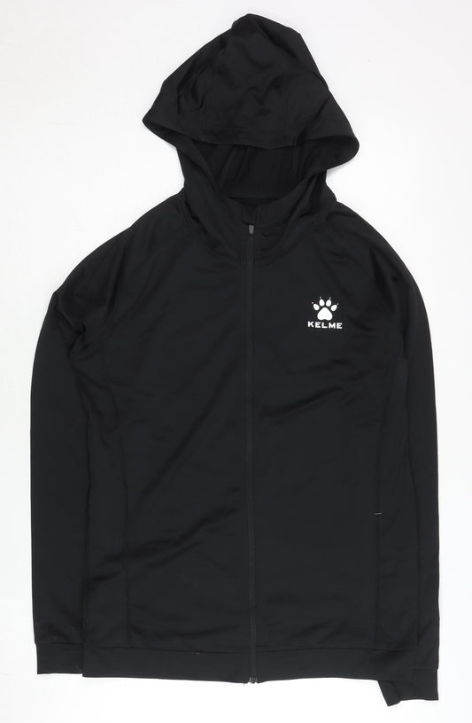 Kelme Womens Black L Track Jacket Lightweight Hooded Sportswear