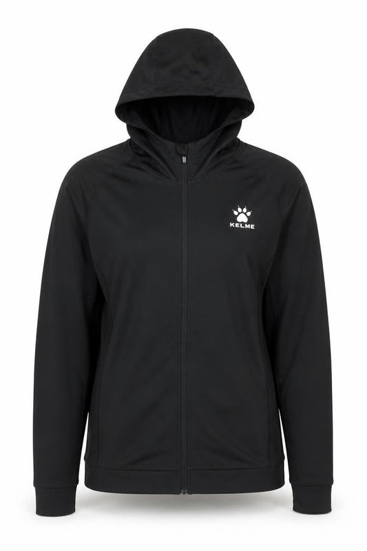 Kelme Womens Black L Track Jacket Lightweight Hooded Sportswear