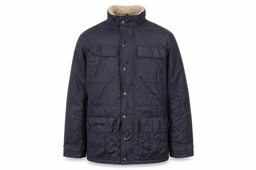 Cotton Traders Men’s Blue L Jacket Outdoor Field Style Pockets Lined