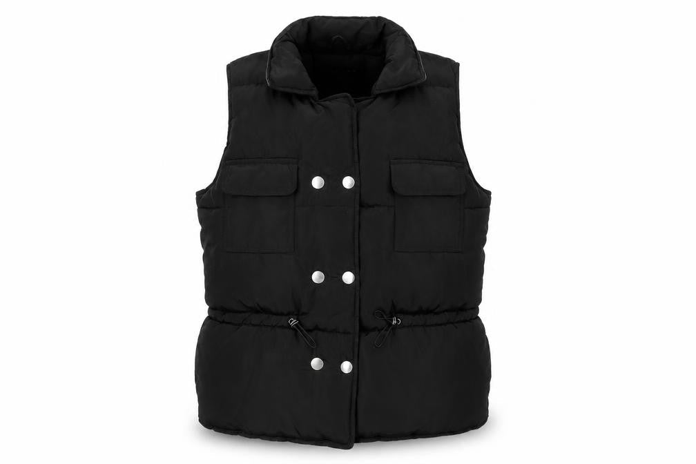 Rising Womens Black XS Puffer Waistcoat Sleeveless Casual Winter