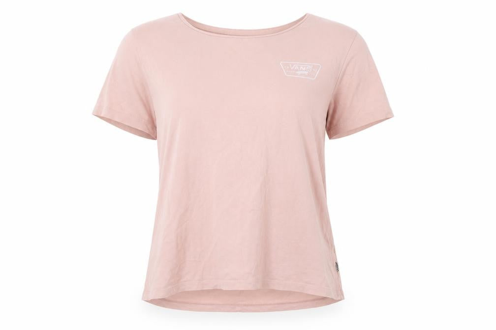 Vans Womens Pink XL Basic Cotton Short Sleeve T-Shirt
