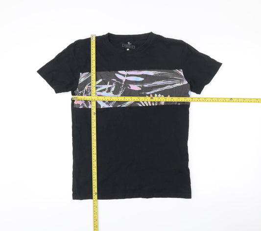 Rip Curl Men’s Black Tropical Graphic Print T-Shirt Size S