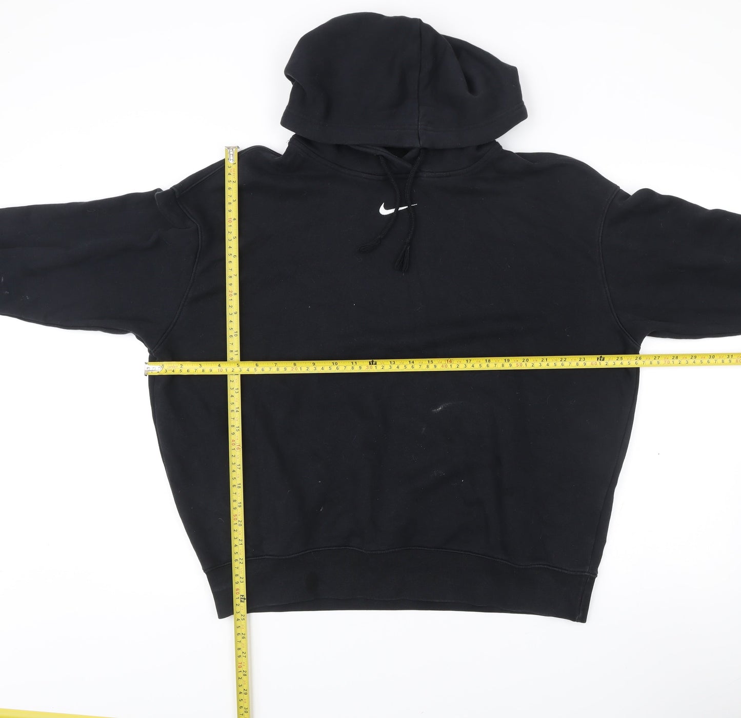 Nike Men’s Black Pullover Hoodie M Logo Fleece Sweatshirt