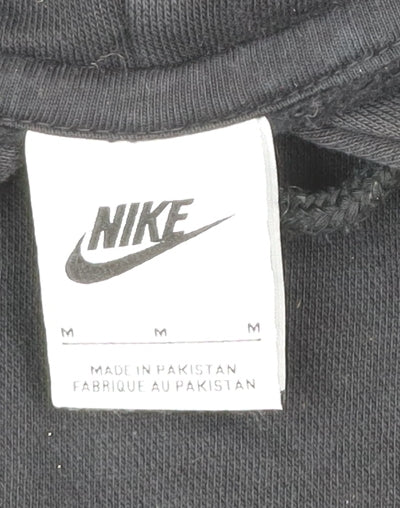 Nike Men’s Black Pullover Hoodie M Logo Fleece Sweatshirt