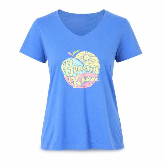 Womens UK Size 10 Mountain Warehouse Blue 100% Cotton T-Shirt