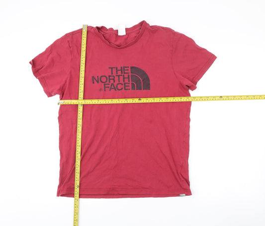 The North Face Men's Red Cotton Graphic Logo T-Shirt Size M